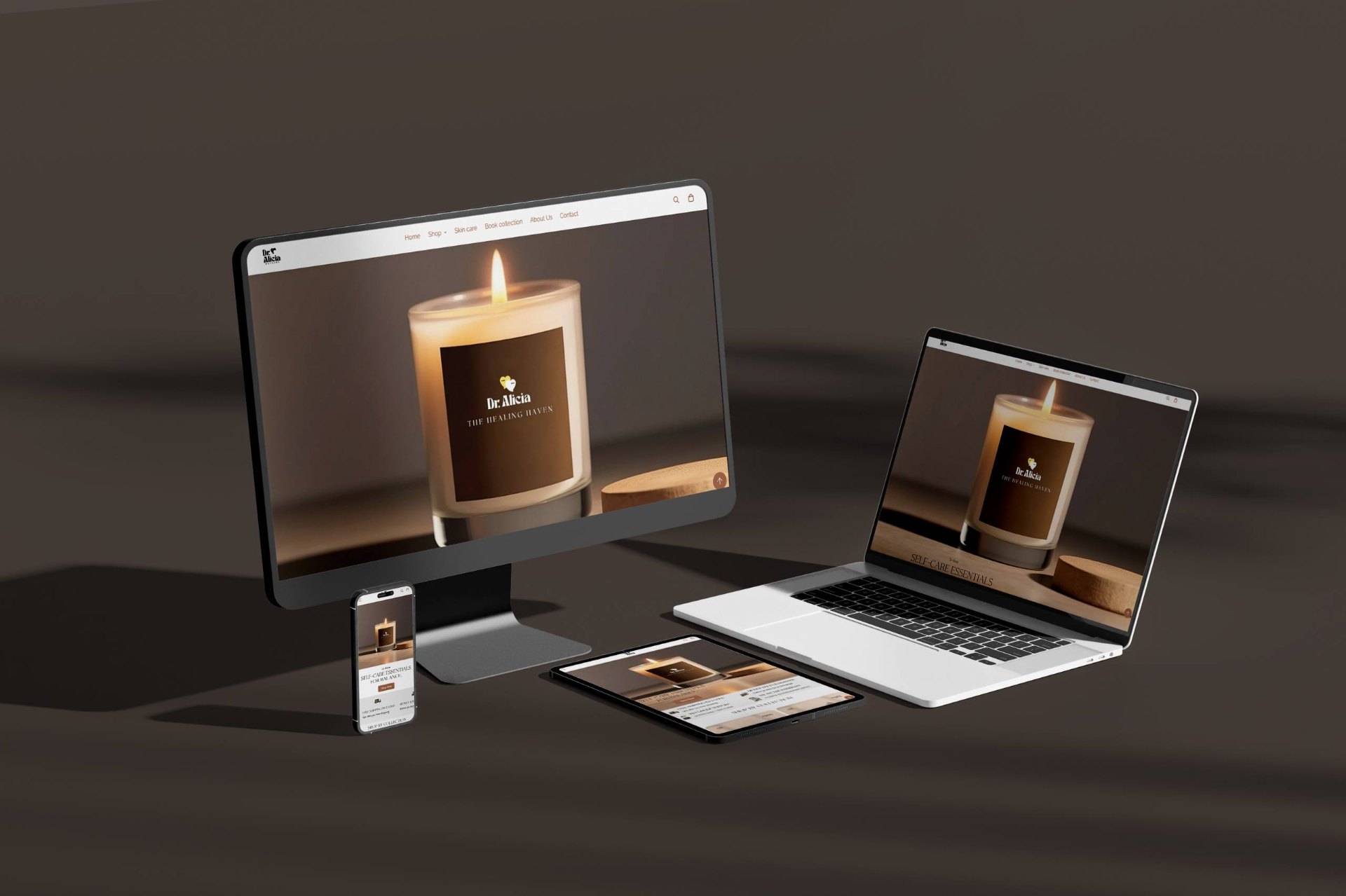 Custom Shopify store mockup
